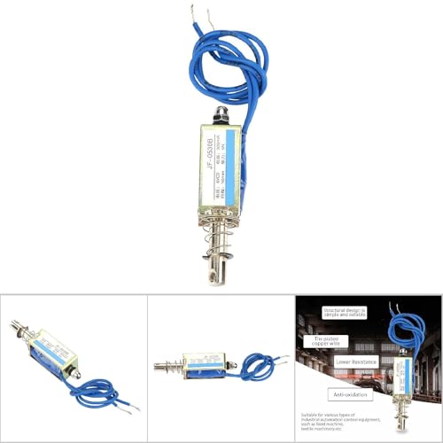 JF-0530B DC 6V Solenoid Electromagnet Pull Push Type Pack of 2 | 300mA 5N Push Pull DC Electromagnet Automation Control Linear Solenoid 6V*2
