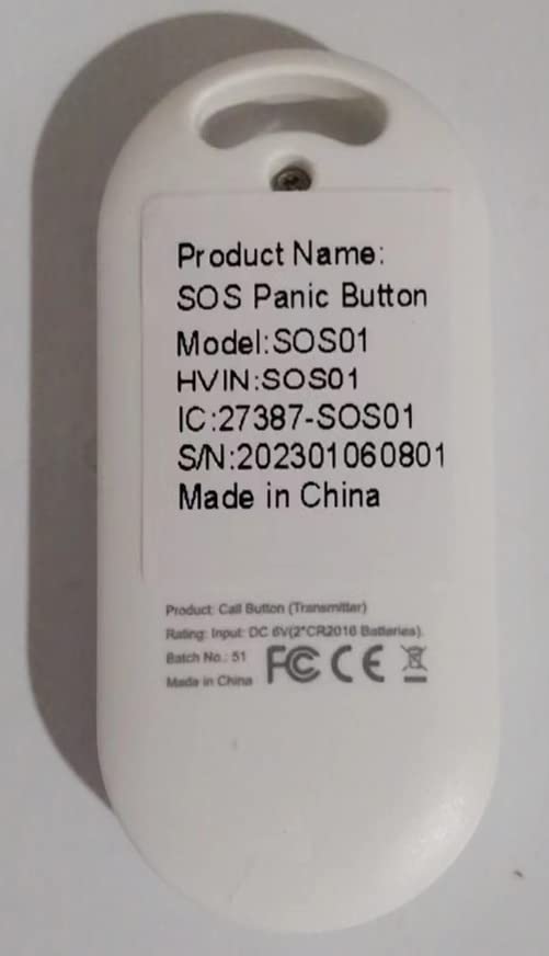 Caregiver Pager Wireless Call Button System Personal Alert Panic Button for Home Elderly Nurses Calling System with Portable Receiver and Emergency Button