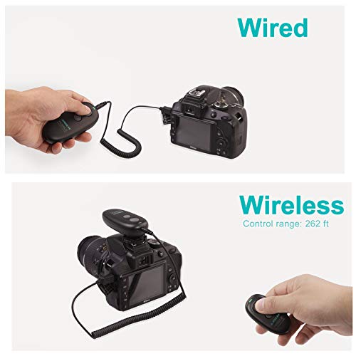 AODELAN Camera Remote Wireless Shutter Release Compatible for Canon EOS R, RP, 200D(SL2), 250D(SL3), T7, T6, 6D Mark II, 7D Series, M6; Olympus OM-D E-M1 MRK II, OM-D E-M5 II