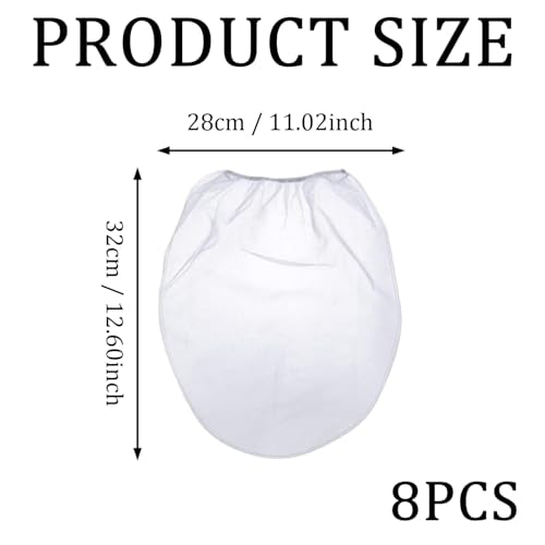 Pack of 8 Paint Filter Paint Strainers, 1 Gallon Paint Strainer Bag of Liquids, White Fine Mesh Mesh Bucket Strainer, Mesh Elastic Strainer Bags, for Paint Gardening