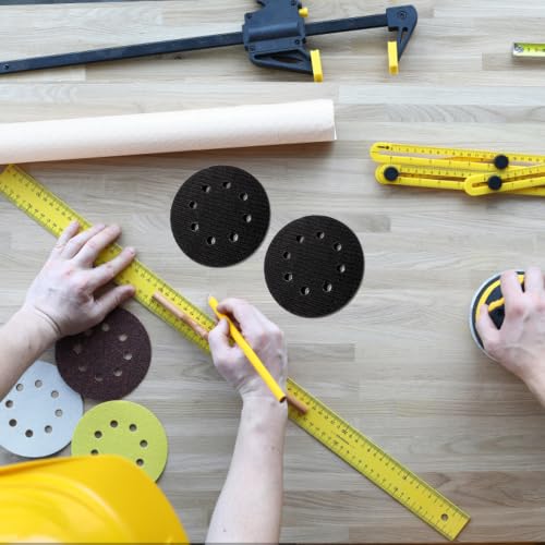 Ysglory 5-inch 8-hole foam sanding pads for orbital sander, 10-pack sanding disc backing pads