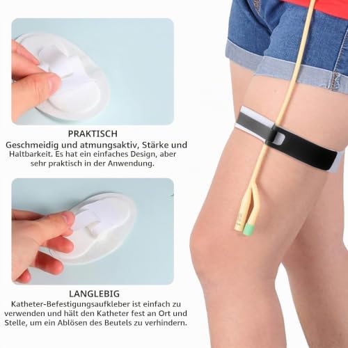 Pack of 22 catheter stabilising device, fixing straps for catheter leg holder, leg bag for catheter, catheter holder, leg bag straps, urine bag holder, catheter strap, catheter accessories