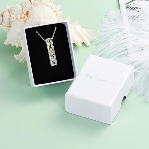 Yinplsmemory Sunflower Cremation Urn Ashes Necklace for Women Men Memorial Bar Keepsake Ashes Holder Cremation Jewelry Rainbow