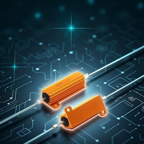 1 Pair Golden 50W Watt 7 Ohm 50W 7R Aluminum Housing Wirewound Resistor Passive Components,Fixed Resistors,Single Resistors