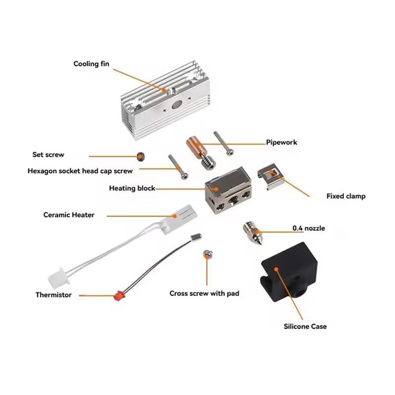 Ender-3 S1 Assembled Extruder for Creality Ender-3 S1/Ender-3 S1 Pro/Ender-3 S1 Plus/CR-10 Smart Pro 3D Printer Hot End Kit
