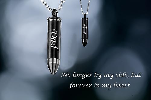 Celtic Cross Bullet Urn Necklaces for Ashes Cremation Jewelry Keepsake Memorial Pendant Dad