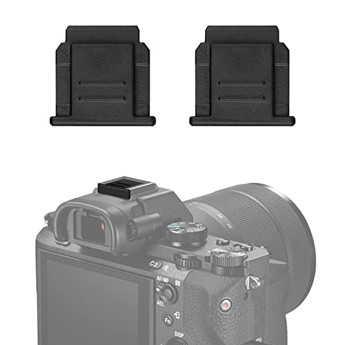 Updated Soft Silicone Camera Eyepiece Eyecup for Sony A7III A7II A9 A7S A99II A58 A7 A7R IV A7RIII A7SII, 2Pack Camera Hot Shoe Cover for Sony + 2Pack Camera Eye Cup Replacement for Sony EP-18