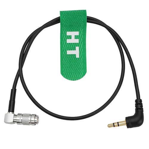 LTC Timecode Cable for UltraSync ONE DIN1.0/2.3 to 3.5mm Mini Jack Right-Angle for DSLR 45cm