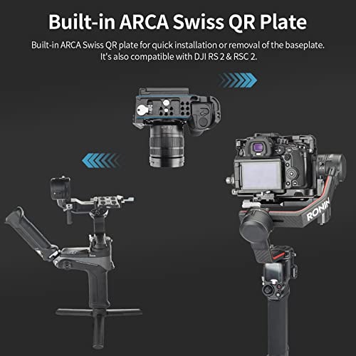 Nitze GH6 Cage for Panasonic GH6 Camera with HDMI Cable Clamp, Built-in NATO Rail and Arca Swiss QR Plate - T-P02B