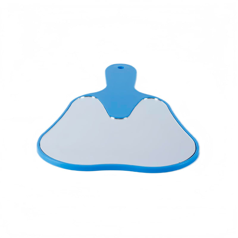 WANGCL Tooth Shaped Mirror, Portable Tooth Shaped Mirror, Plastic Handle for Dentist Decorations, Oral Clinic, Salon, Hairdresser (Blue)