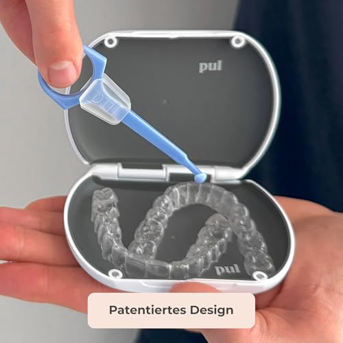 The Pultool PUL Clear Aligner & Retainer Case - Purple | Vented Compact Dental Storage Box for Invisalign and Retainer | BPA Free and Travel-Friendly Design