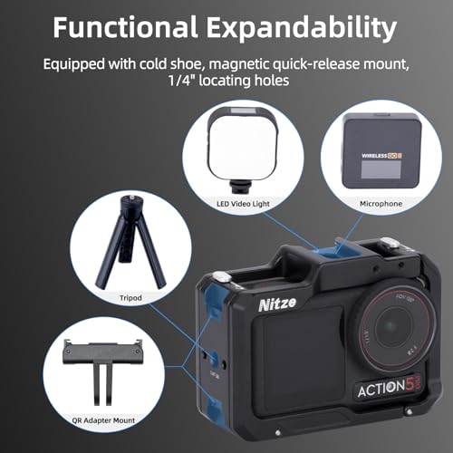 Nitze Cage for DJI Osmo Action 5 Pro/Action 4/3 - T-D03A