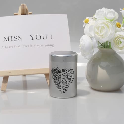 3 Inches Small Urns for Human Ashes Set of 8 Mini Urns for Sharing Small Keepsake Urns Memorial Ashes Holder-Wing Set of 8-heart wing
