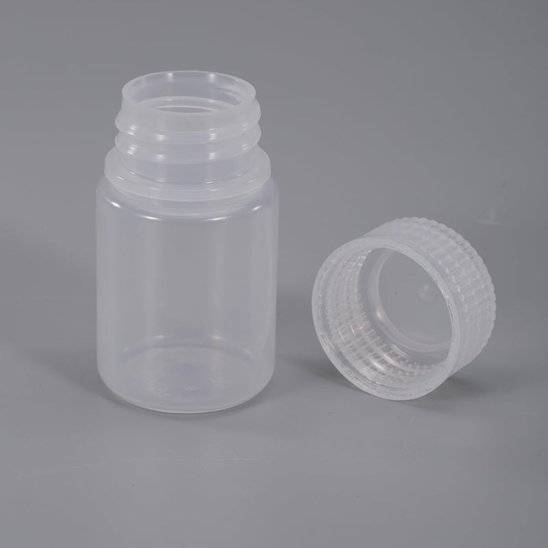 [Australia - AusPower] - 1 oz Wide Mouth Lab Reagent Bottle, Laboratory Grade Chemical Container, Sealed Leak-proof Clear PP Bottle, Pill Bottle, Water Sample Bottle(5 Pcs) 1oz(30ml) 