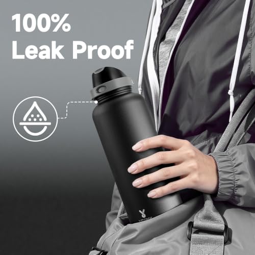 Meoky 64 oz Insulated Water Bottle, Half Gallon Water Jug for Sports Gym Night 64 Ounces