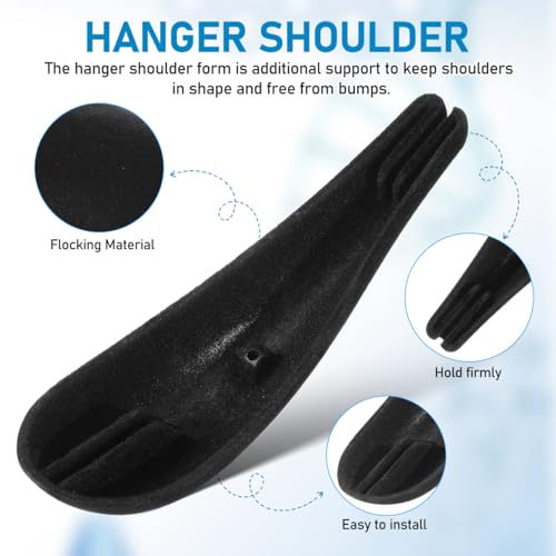 Luxshiny Clothes Hanger Shoulder Pads 10 Pack Foam for Sweaters Coats and Delicate Garments 5.51X1.77X1.18 Inches No Shoulder Bump Hangers for Closet Organization 14.00X4.50X3.00CM