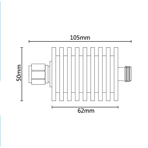 [Australia - AusPower] - 50Watt N Connector Attenuator DC to 3GHz 50 Ohm (40dB) 40dB 