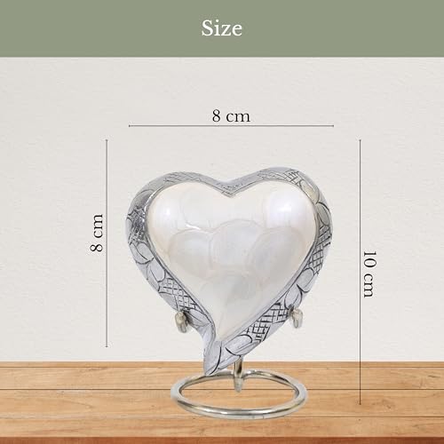 Heart Mini Urn for Ashes Adult Male, Female, White