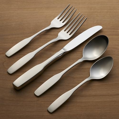 Oneida Paul Revere Fine Flatware Dinner Forks, Set of 4 , 18/10 Stainless Steel, Silverware Set, Dishwasher Safe