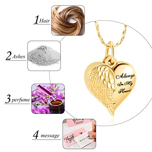 Imrsanl Cremation Jewelry for Ashes Heart Urn Necklace Pendants Ashes for Women Men