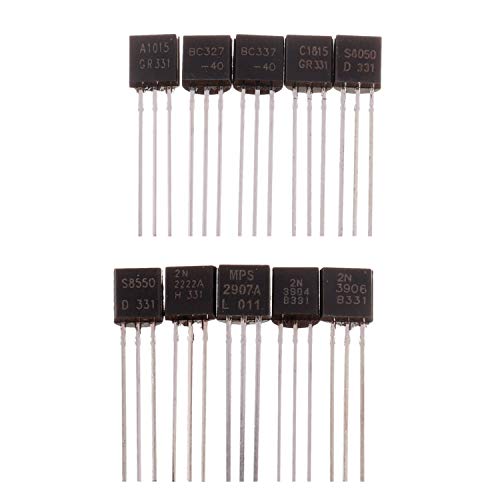 Bojack 10 Values 250pcs A1015 BC327 BC337 C1815 S8050 S8550 2N222 2N2907 2N3904 2N3906 PNP NPN Power All Purpose Transistor sortimentskIT
