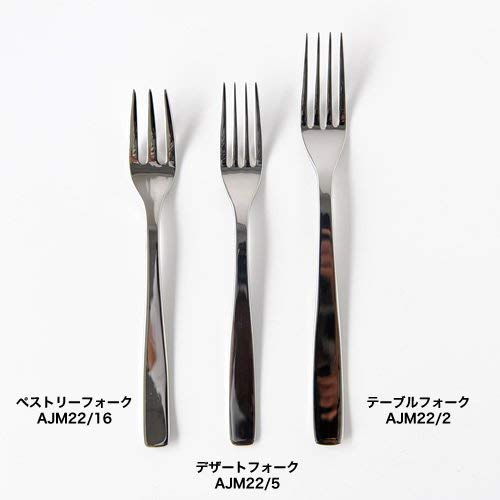 A Di Alessi "Knifeforkspoon" 6-3/4-Inch Pastry Fork, Mirror Polish, Set of 6