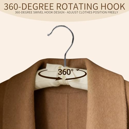10 Pack Anti-Slip Padded Hangers, 17 Inch