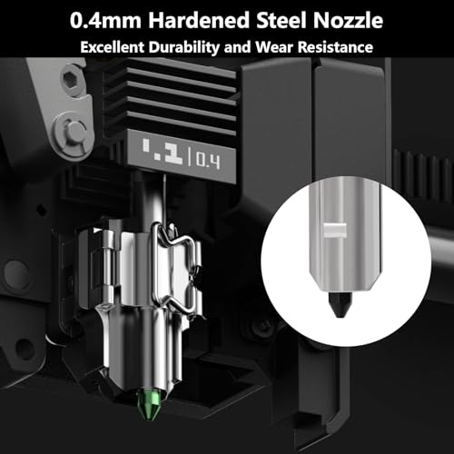 4PCS X2D/P2S Hotend, Quick Swap Hardened Steel Nozzle Print Head Hot End Replacement Kit with Silicone Socks for Bambu Lab X2D/P2S/H2D/H2C/H2S 3D Printer (0.2/0.4/0.6/0.8mm) 0.2/0.4/0.6/0.8mm