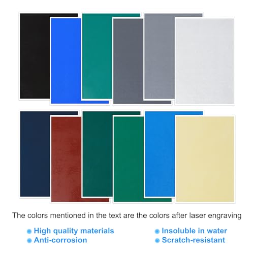 PATIKIL 15.3x10.4 Inch Laser Engraving Paper, 2 Pcs Laser Engraving Marking Color Paper for Fiber Laser Marking and Engraving on Metal Ceramics Glass, Black