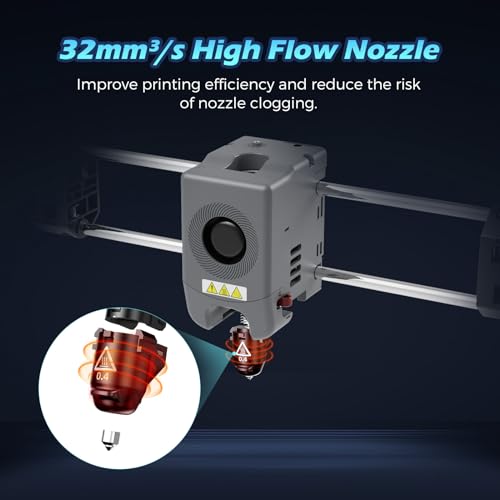 FLASHFORGE Adventurer 5M Pro Nozzle, 0.4mm 280℃ High Flow 32mm³/s Nozzle for Stable High-Speed Printing, Adventurer 5M Hotend, 3S Quick-Detachable Nozzle