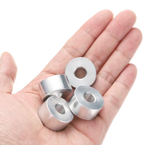uxcell aluminum spacers, 3/8-inch bore x 1-inch OD x 1/2-inch length, round metal standoff bushings
