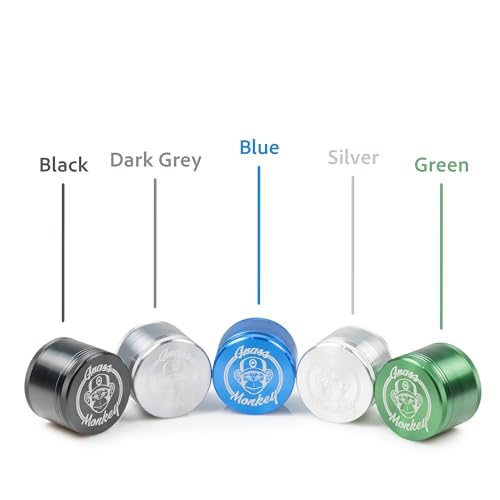 Aluminium Grinder - 4-Piece Diameter 6.3 cm - Robust Herb Grinder with Sharp Teeth & Sieve - Includes Shovel - Green