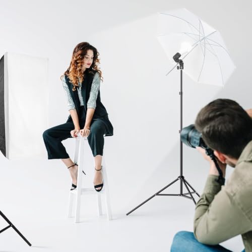 EMART 33"/84cm Translucent White Photo Soft Umbrella for Photography 2Pack White/Silver