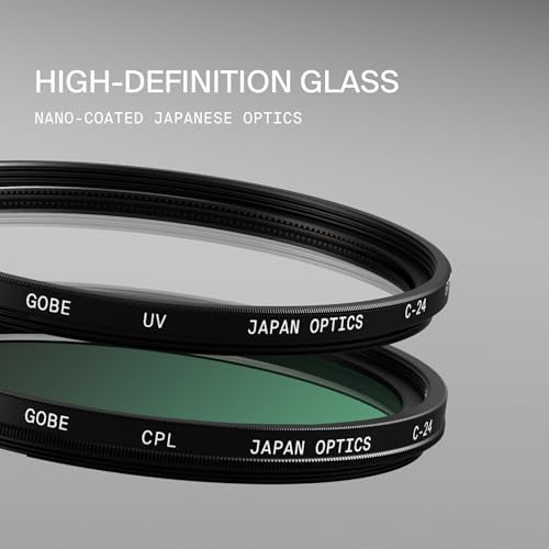 Gobe 46mm UV + Circular Polarizing (CPL) Lens Filter Kit