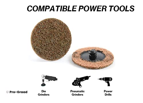 Pro-Graad R-Type 3-inch coarse brown surface conditioning quick change disc, 25-pack