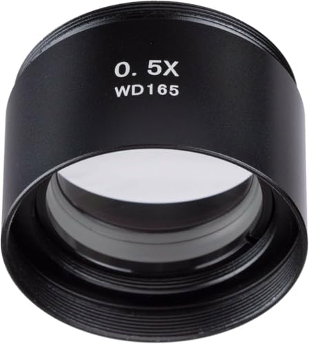 AmScope SM05 0.5X Barlow Lens for SM Series Stereo Microscopes (48mm)