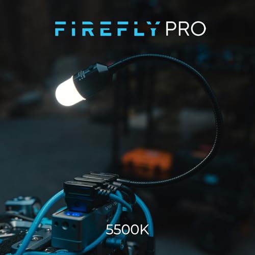 KONDOR BLUE | 15 Inch Firefly Pro D-Tap LED Work Light | Flexible Gooseneck Camera Rig Light, Dimmable 3200K 5500K, Red Blue Blacklight Modes, 96+ CRI, Flicker-Free D-Tap Pro