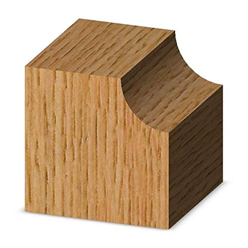 Whiteside Router Bits 1801 Cove Bit with 3/8-Inch Radius 1-1/4 -Inch Large Diameter 1/2-Inch Cutting Length