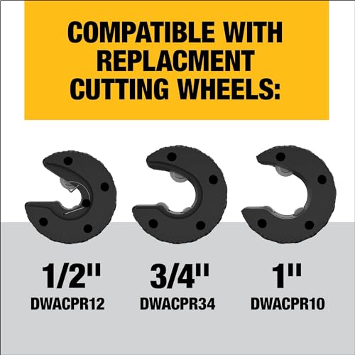 DEWALT Impact Connect copper tube cutter wheel, 3/4-inch replacement cutting wheel (DWACPR34)