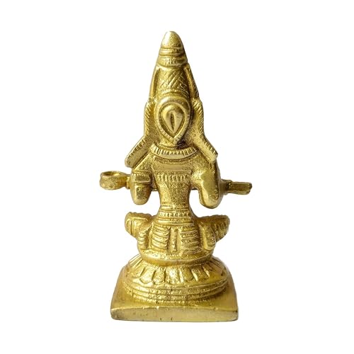 GURU JEE Brass Goddess Annapurna Idol Statue Murti for Pooja Temple Aarti Religious Gifts