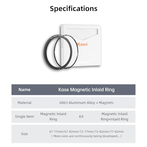 55mm Magnetic Adapter Ring Kit Quick-Release to Threaded Filter Converter 55mm