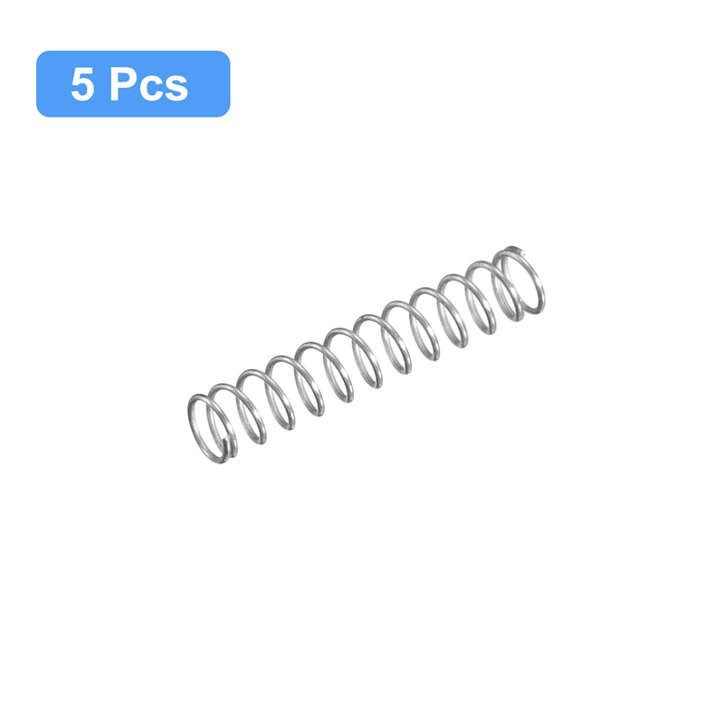 [Australia - AusPower] - uxcell Compression Spring, 5Pcs 304 Stainless Steel, 3.5mm OD, 0.2mm Wire Size, 15mm Free Length, Silver Tone 0.2mmx3.5mmx15mm 