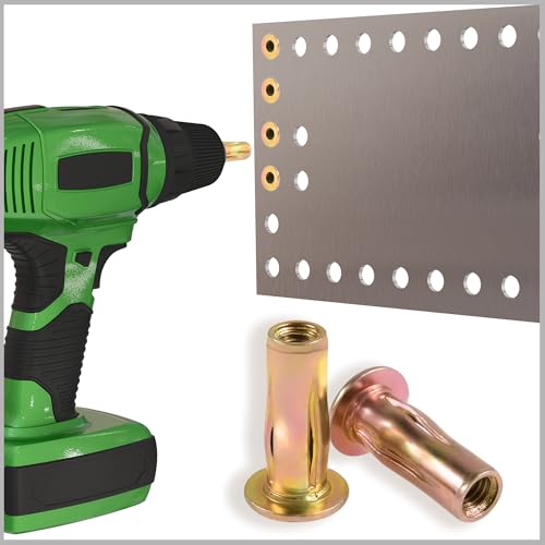 Skweawert M6 multi-grip rivet nuts, 40-piece zinc-plated carbon steel set