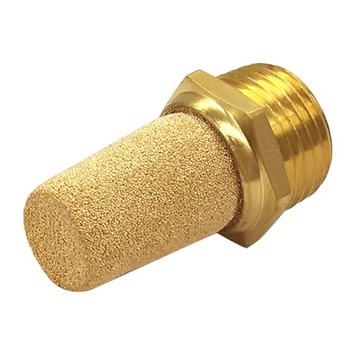 Uenede brass 1/2-inch NPT male pneumatic mufflers, three-piece set