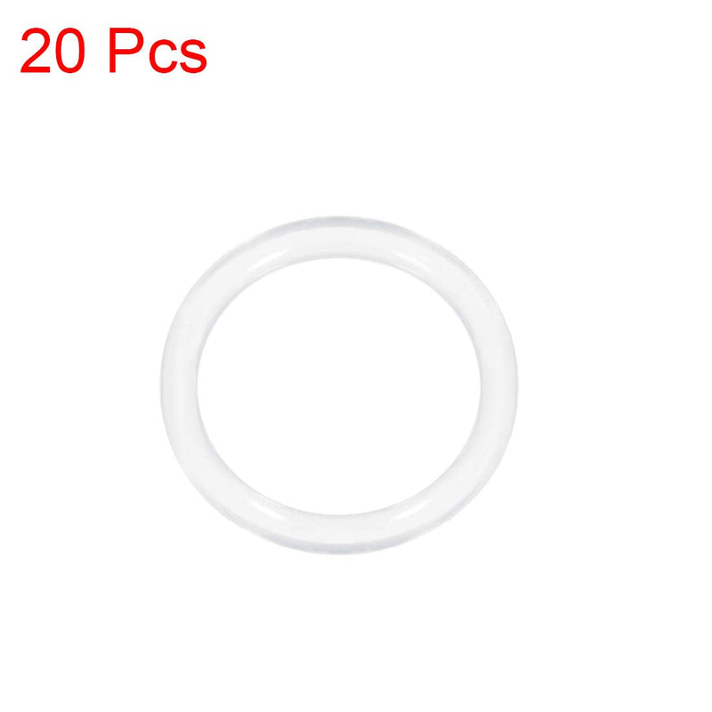 [Australia - AusPower] - uxcell Silicone Rubber O-Ring, 28mm OD, 22mm ID, 3mm Width, VMQ Seal Rings Gasket, White, Pack of 20 22x28x3mm 