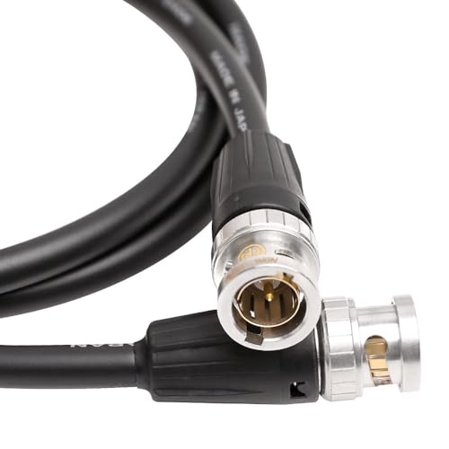 Uonecn 12G SDI Cable BNC Male to BNC Male Coaxial Video Cable, 75 Ohm 4K Ultra HD SDI Cable with OFC Shielding for Professional Video Camera, Broadcast Equipment, Black 3.3FT/1M