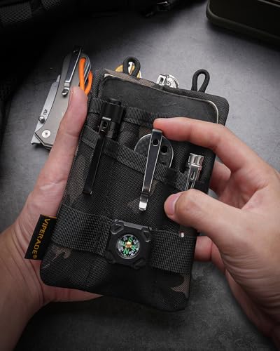 VIPERADE VE1 Pocket Organizer, EDC Pouch for Men, EDC Organizer Storage EDC Gears, Multitool Pocket Pouch Hold Your Flashlight/Pocket Knife, Pen, Notebook Green