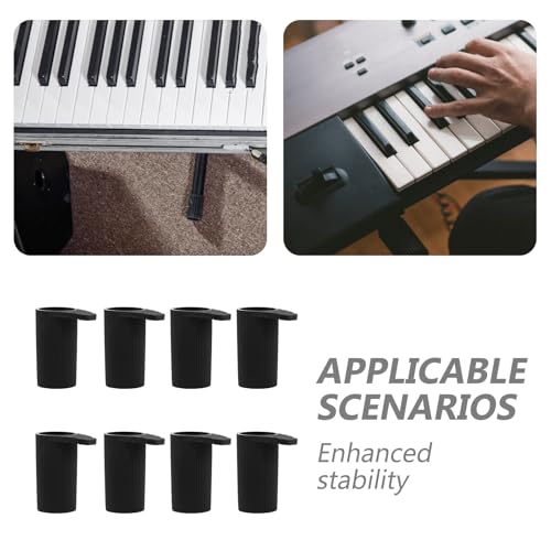8pcs Electronic Keyboard Stand Feet - Replacement Plastic Digital Piano Leg Protector Caps - Shock Absorbing and Non-Marking for Home Studio - Easy to Install and Secure