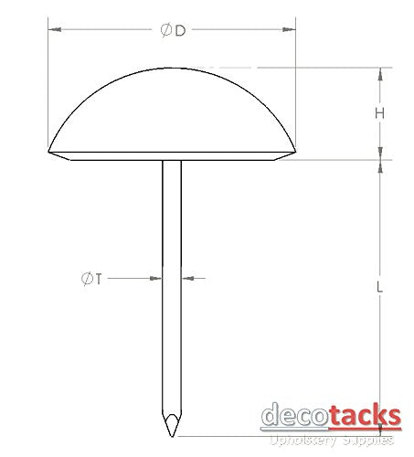 [Australia - AusPower] - decotacks® Leather Upholstery Nails/Tacks 3/4" - 100 Pcs [Dark Antique Copper, French Natural] DX5918DAC-100 