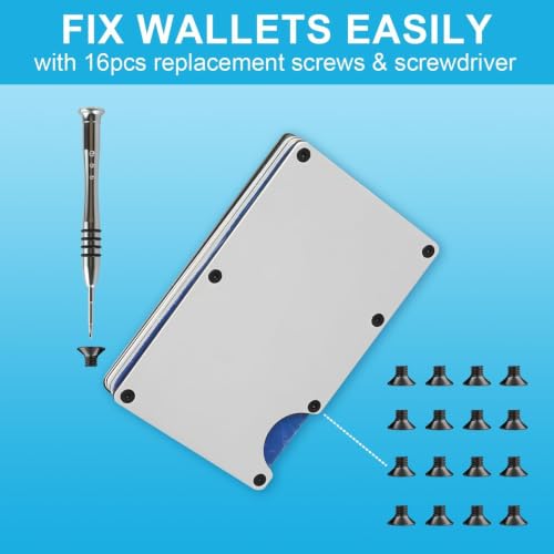 Dedoda wallet replacement screws and elastic band kit compatible with Ridge Wallets